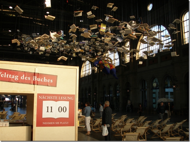 World Book and Copyright Day, Zurich main station
