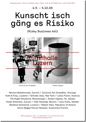 Kunscht isch gäng es Risiko (Flyer)